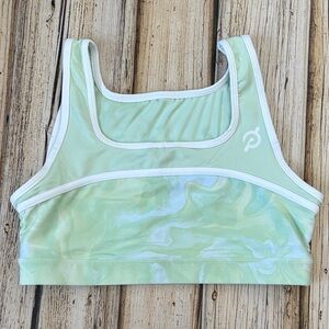 Peloton Light Green Swirl Sports Bra